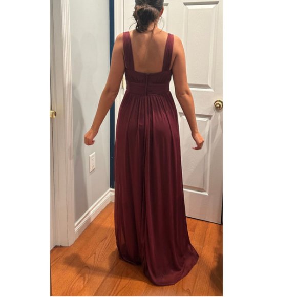 Maroon Wedding Guest Dress - Picture 3 of 5